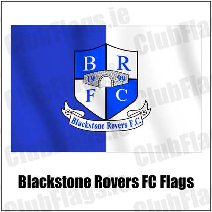 Blackstone Rovers FC Flags with the verified club crest and colours, Cork Football - ClubFlags.ie