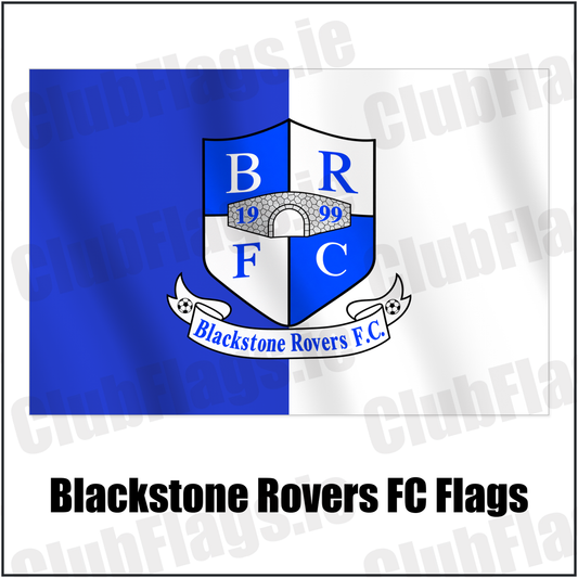 Blackstone Rovers FC Flags with the verified club crest and colours, Cork Football - ClubFlags.ie