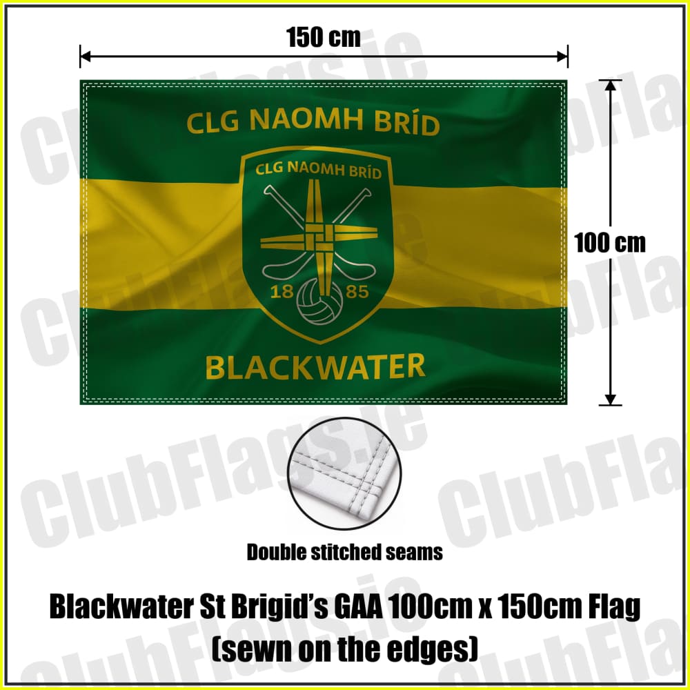Blackwater St Brigid’s GAA 100cm x 150cm Flag (sewn on the edges) - ClubFlags.ie