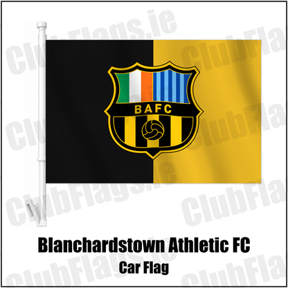 Blanchardstown Athletic FC Car Flag with the verified club crest and colours, Dublin Football - ClubFlags.ie