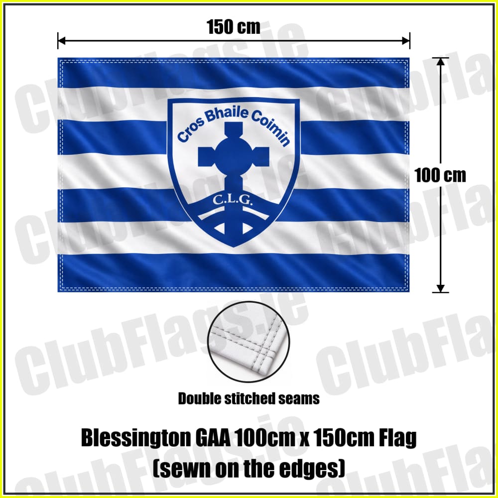Blessington GAA 100cm x 150cm Flag (sewn on the edges) - ClubFlags.ie