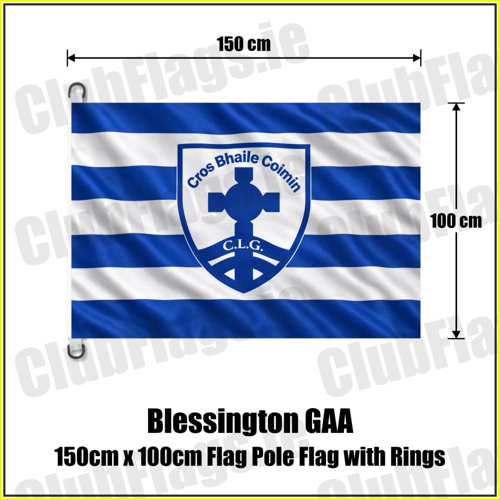 Blessington GAA 150cm x 100cm Flag Pole Flag with Rings - ClubFlags.ie