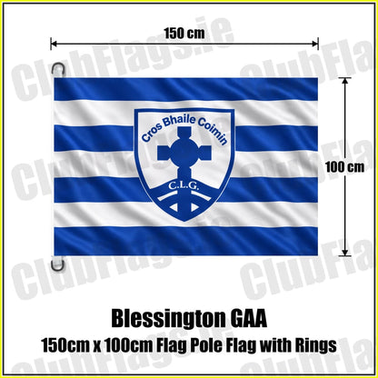 Blessington GAA 150cm x 100cm Flag Pole Flag with Rings - ClubFlags.ie