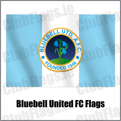 Bluebell United FC Flags with the verified club crest and colours, Dublin Football - ClubFlags.ie