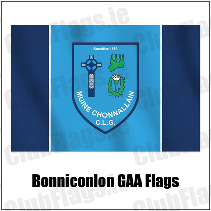 Bonniconlon GAA Flags with the verified club crest and colours, Mayo GAA - ClubFlags.ie