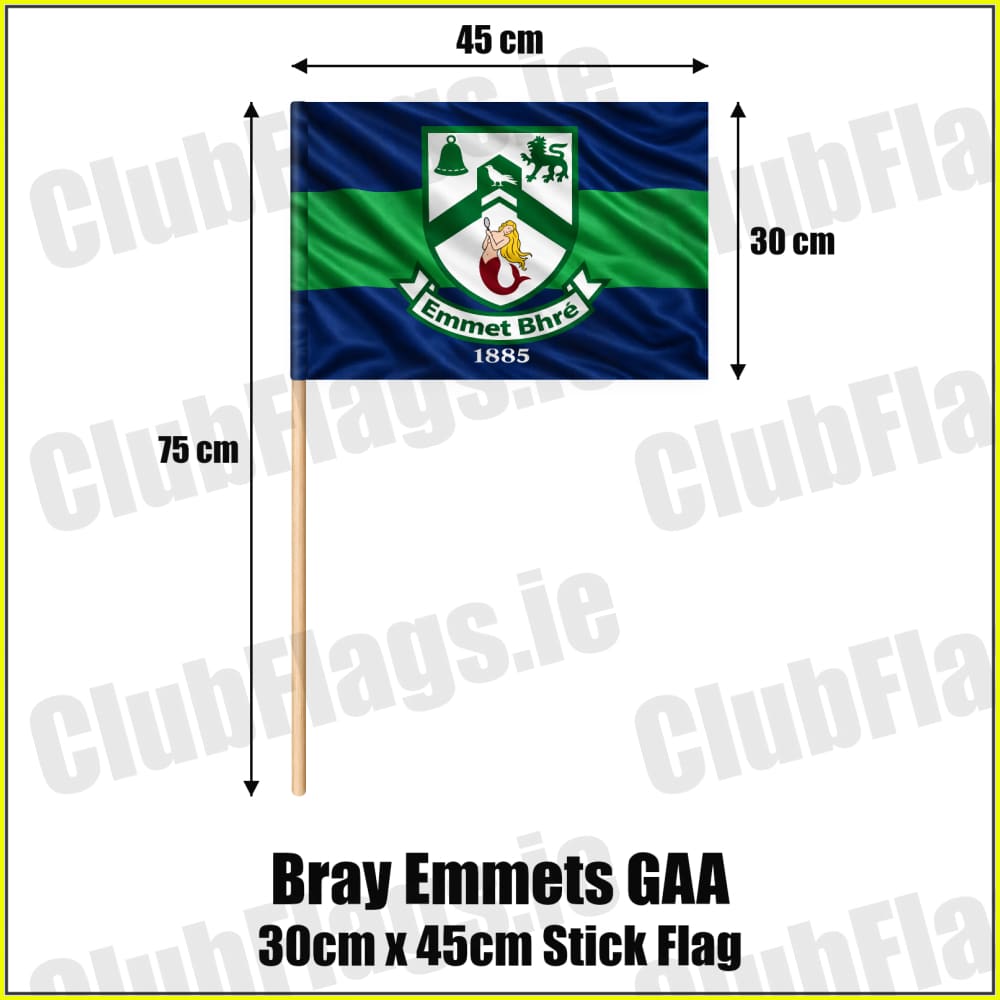 Bray Emmets GAA 30cm x 45cm Stick Flag