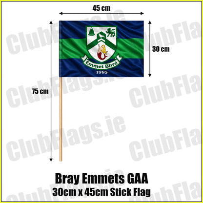Bray Emmets GAA 30cm x 45cm Stick Flag