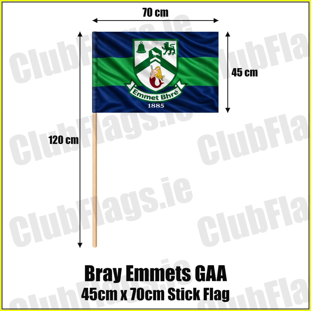 Bray Emmets GAA 45cm x 70cm Stick Flag