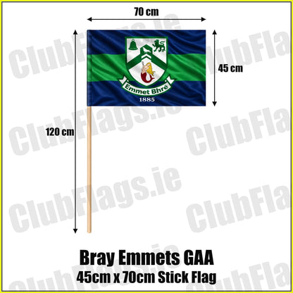 Bray Emmets GAA 45cm x 70cm Stick Flag