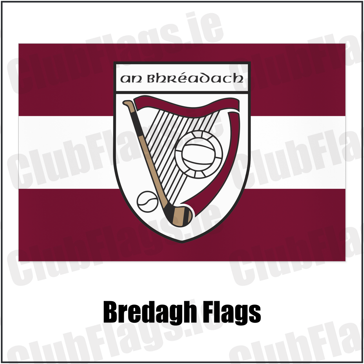 Bredagh Flags with the club crest and colours, Down GAA - ClubFlags.ie