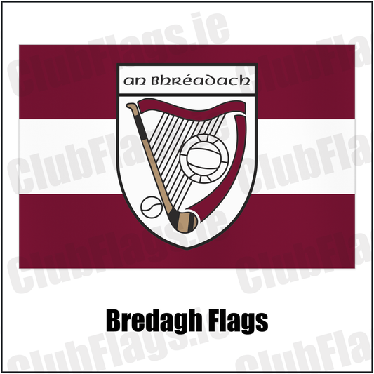 Bredagh Flags with the club crest and colours, Down GAA - ClubFlags.ie