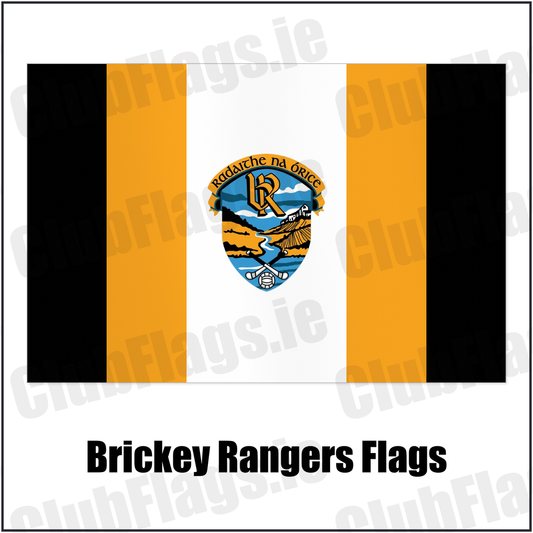 Brickey Rangers Flags with the club crest and colours, Waterford GAA - ClubFlags.ie
