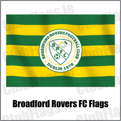 Broadford Rovers FC Flags with the club crest and colours, Dublin Football - ClubFlags.ie