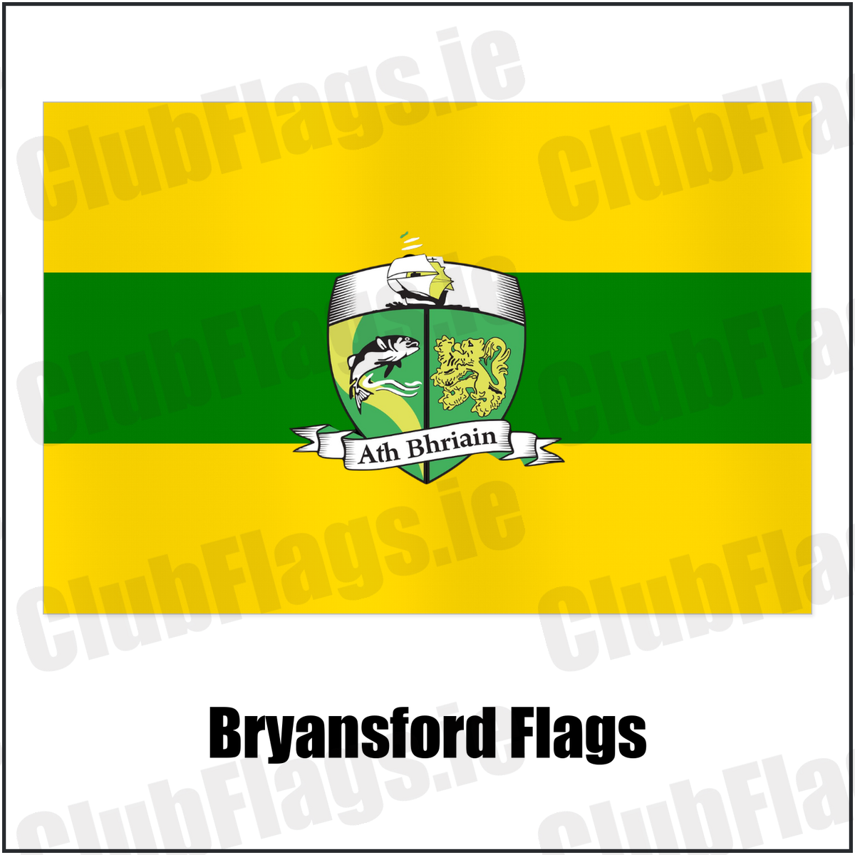 Bryansford Flags with the club crest and colours, Down GAA - ClubFlags.ie