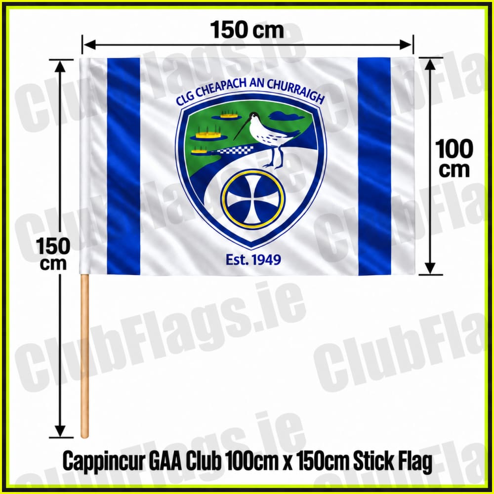 Cappincur GAA Club 100cm x 150cm Stick Flag