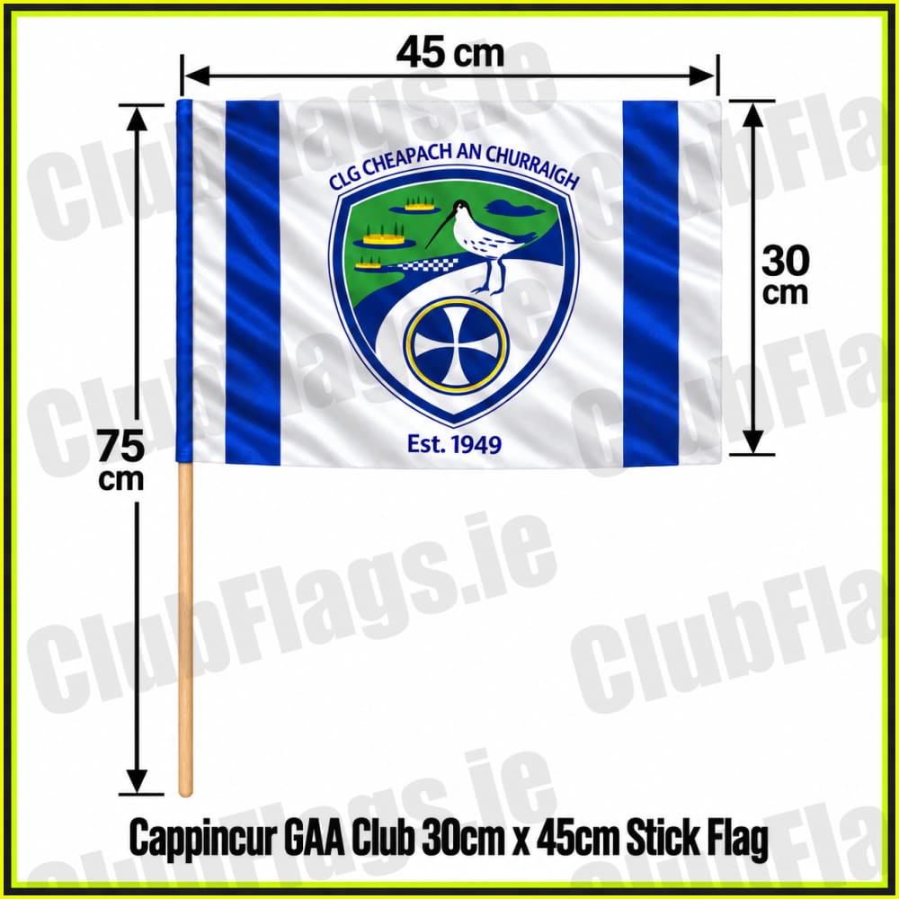 Cappincur GAA Club 30cm x 45cm Stick Flag
