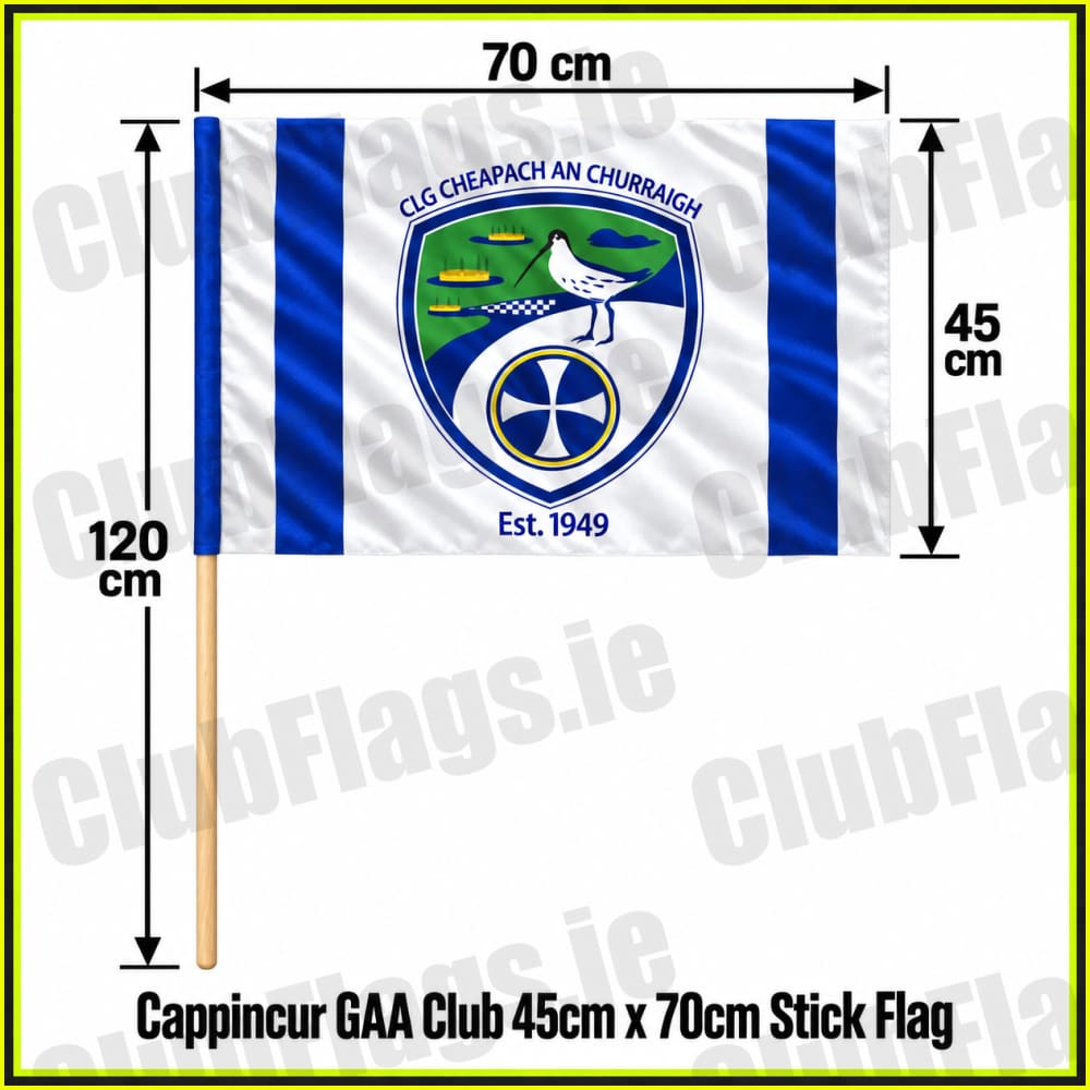 Cappincur GAA Club 45cm x 70cm Stick Flag