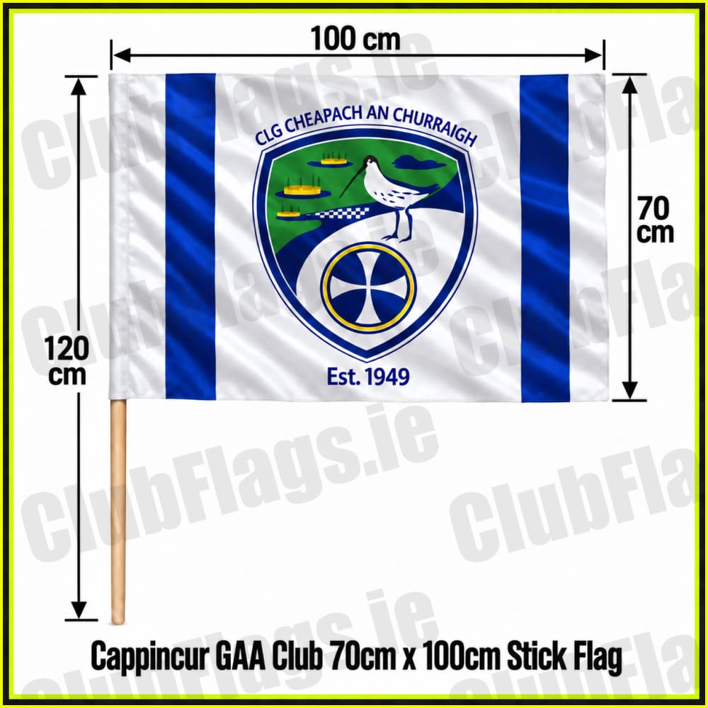 Cappincur GAA Club 70cm x 100cm Stick Flag