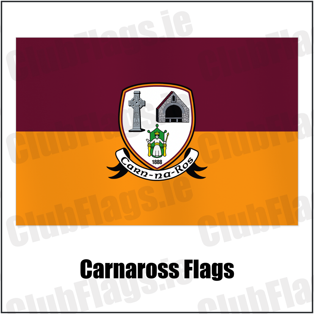 Carnaross Flags with the club crest and colours, Meath GAA - ClubFlags.ie
