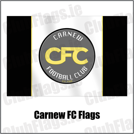 Carnew FC Flags with the club crest and colours, Wicklow Football - ClubFlags.ie