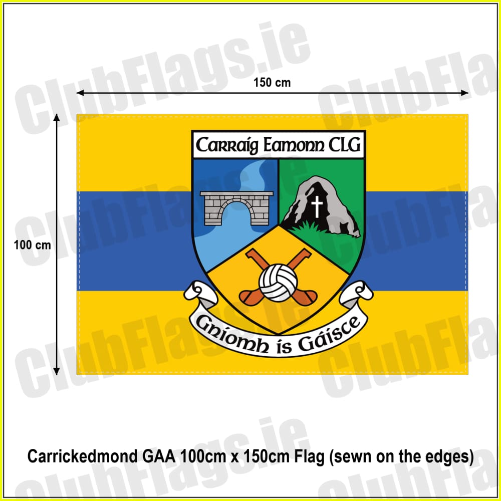 Carrickedmond GAA 100cm x 150cm Flag (sewn on the edges) - ClubFlags.ie