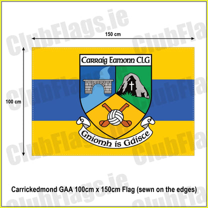 Carrickedmond GAA 100cm x 150cm Flag (sewn on the edges) - ClubFlags.ie