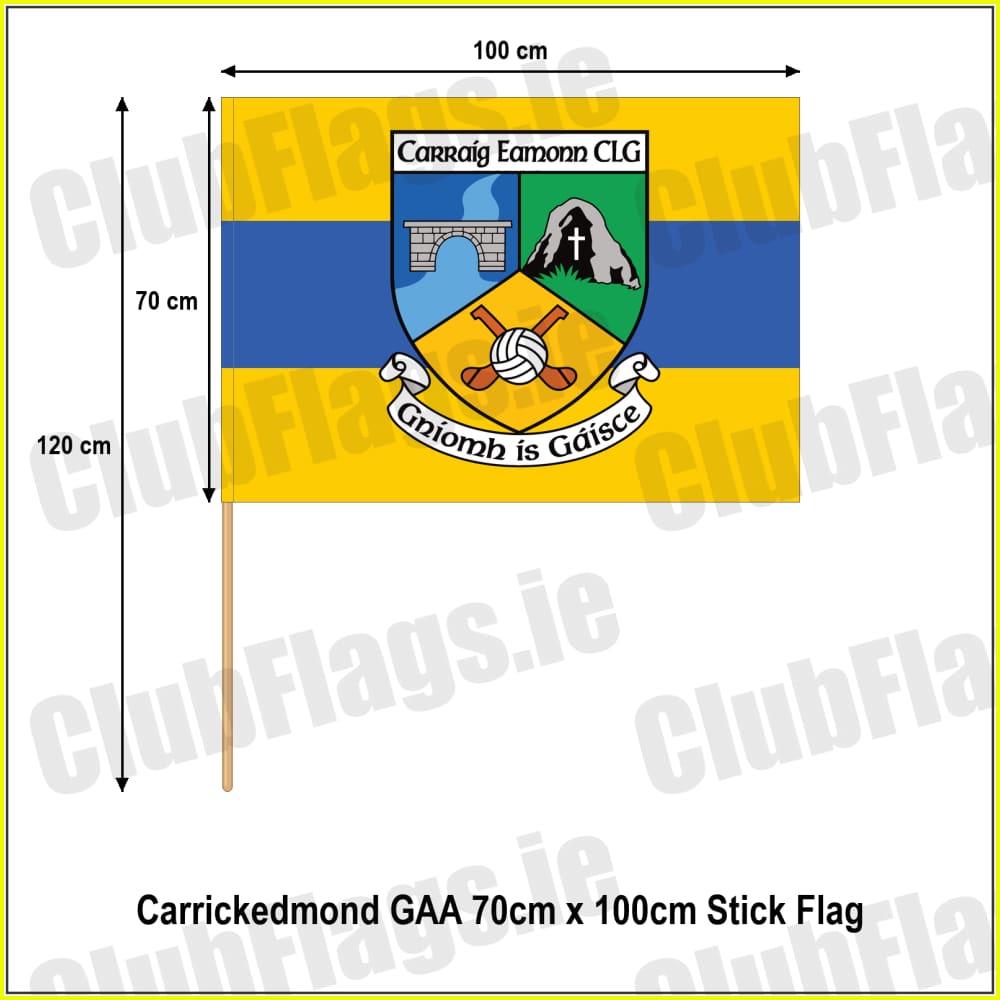 Carrickedmond GAA 70cm x 100cm Stick Flag - ClubFlags.ie