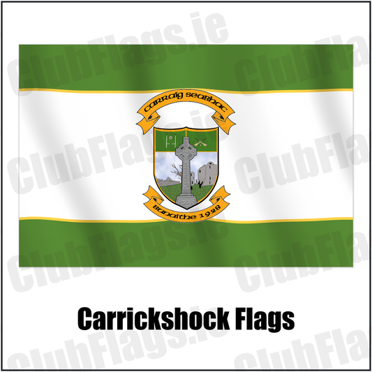 Carrickshock Flags with the club crest and colours, Kilkenny GAA - ClubFlags.ie