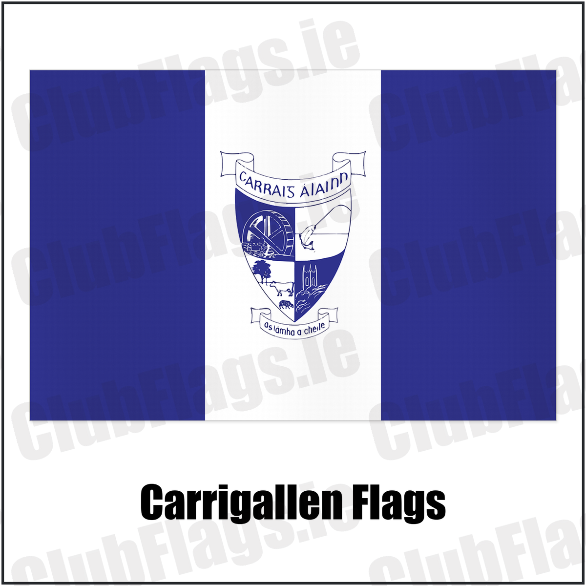 Carrigallen Flags with the club crest and colours, Leitrim GAA - ClubFlags.ie