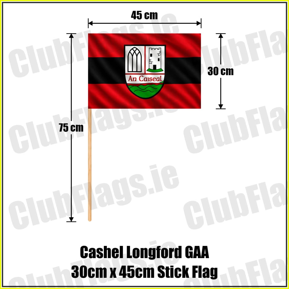 Cashel Longford GAA 30cm x 45cm Stick Flag - ClubFlags.ie