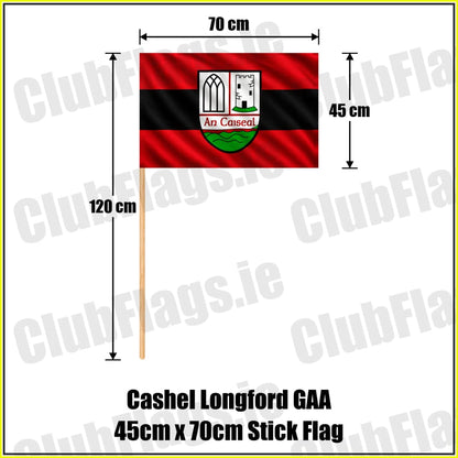 Cashel Longford GAA 45cm x 70cm Stick Flag - ClubFlags.ie