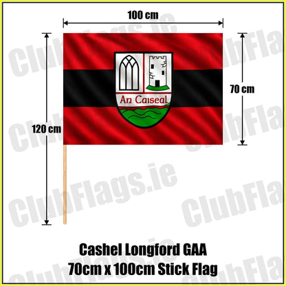Cashel Longford GAA 70cm x 100cm Stick Flag - ClubFlags.ie