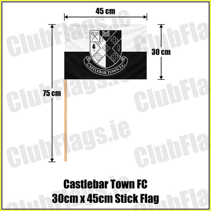 Castlebar Town FC 30cm x 45cm Stick Flag - ClubFlags.ie