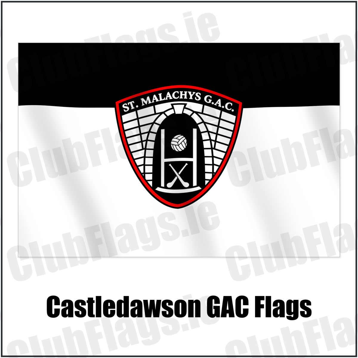 Castledawson GAC Flags with the verified club crest and colours, Derry GAA - ClubFlags.ie