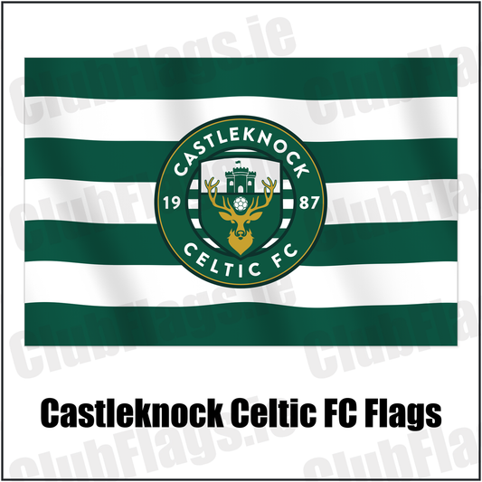 Castleknock Celtic FC Flags with the club crest and colours, Dublin Football - ClubFlags.ie