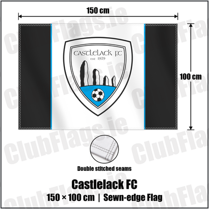 Castlelack FC 100cm x 150cm Flag (sewn on the edges) with the club crest and colours, Cork Football - ClubFlags.ie