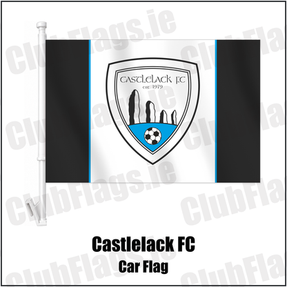 Castlelack FC Car Flag with the club crest and colours, Cork Football - ClubFlags.ie