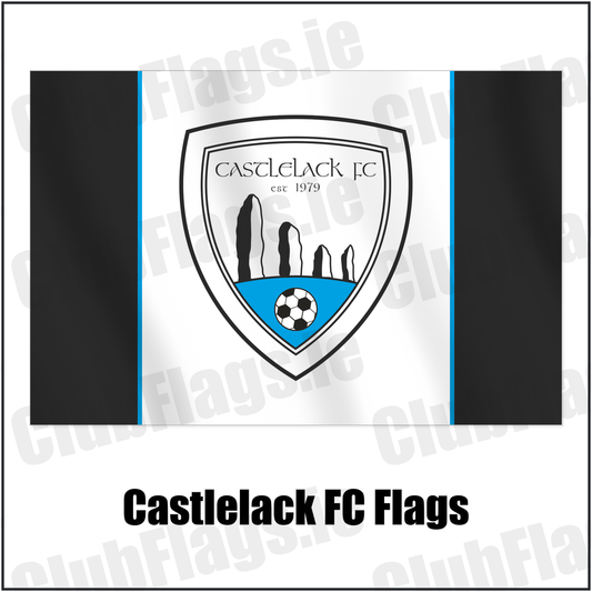 Castlelack FC Flags with the club crest and colours, Cork Football - ClubFlags.ie