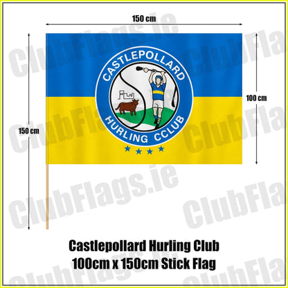 Castlepollard Hurling Club 100cm x 150cm Stick Flag
