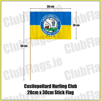 Castlepollard Hurling Club 20cm x 30cm Stick Flag
