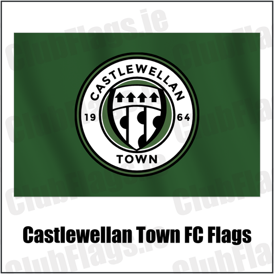 Castlewellan Town FC Flags with the club crest and colours, Down Football - ClubFlags.ie