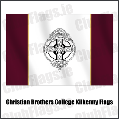 Christian Brothers College Kilkenny Flags with the club crest and colours, Kilkenny GAA - ClubFlags.ie