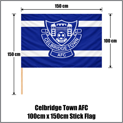 Celbridge Town AFC 100cm x 150cm Stick Flag - ClubFlags.ie