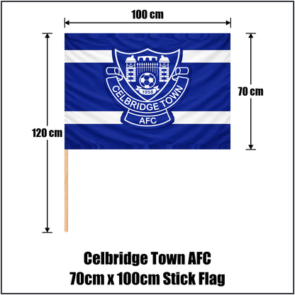 Celbridge Town AFC 70cm x 100cm Stick Flag - ClubFlags.ie