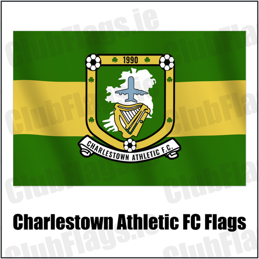 Charlestown Athletic FC Flags with the club crest and colours, Mayo Football - ClubFlags.ie