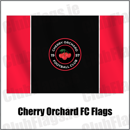 Cherry Orchard FC Flags with the club crest and colours, Dublin Football - ClubFlags.ie