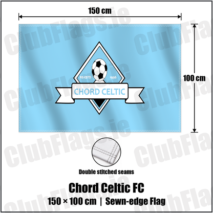 Chord Celtic FC 100cm x 150cm Flag (sewn on the edges) with the club crest and colours, Meath Football - ClubFlags.ie