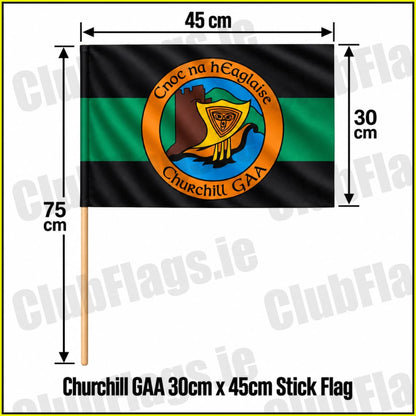 Churchill GAA 30cm x 45cm Stick Flag