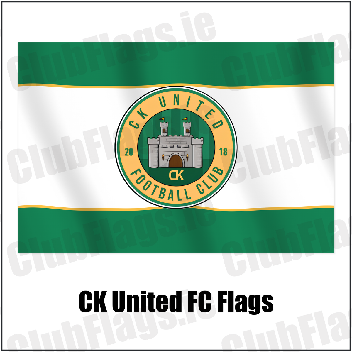 CK United FC Flags with the club crest and colours, Carlow Football - ClubFlags.ie