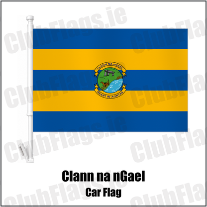 Clann na nGael Car Flag with the club crest and colours, Roscommon GAA - ClubFlags.ie